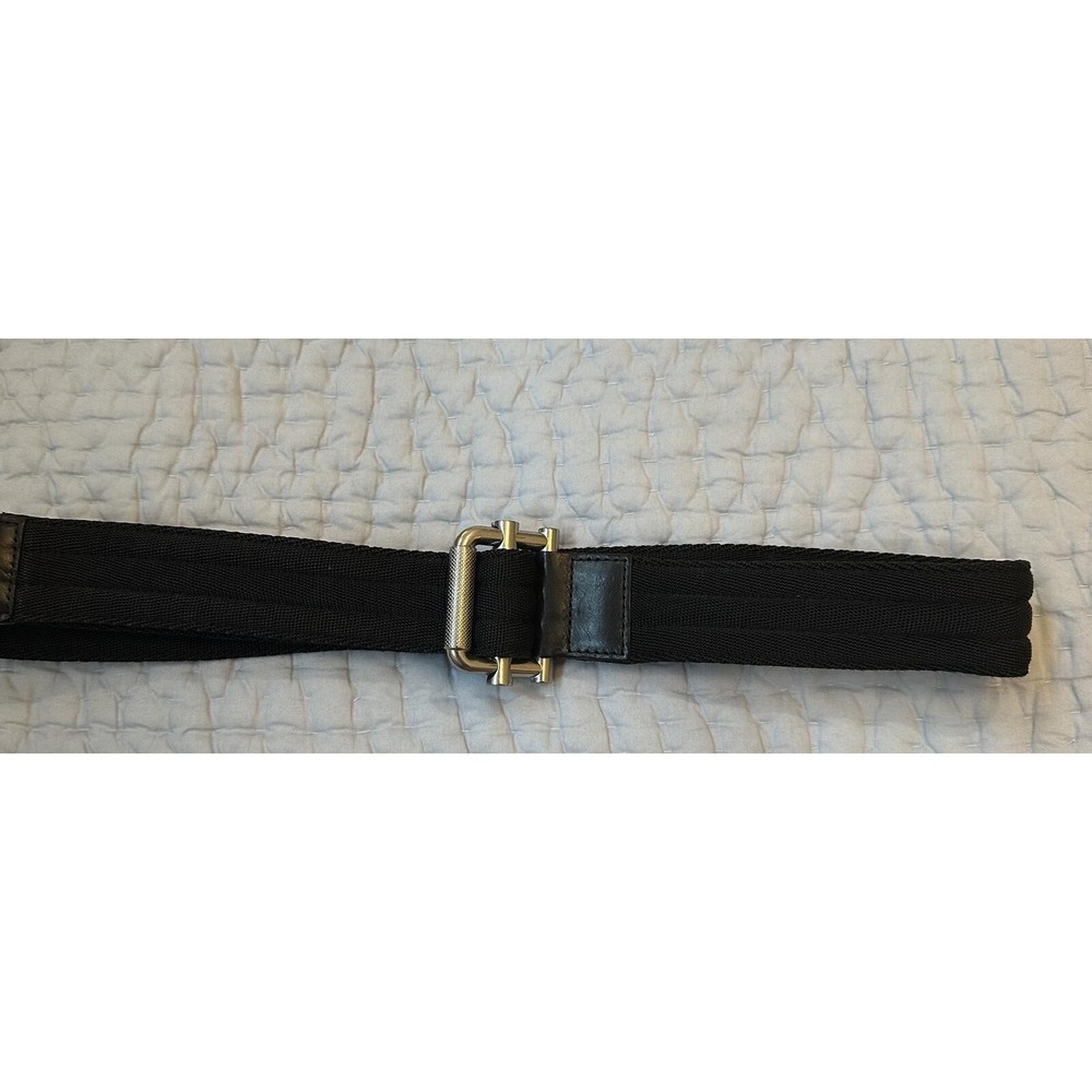 Medium (32 -34) Black Canvas Belt Cool Buckle